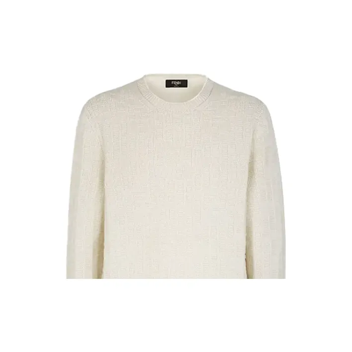 FENDI Cashmere Sweaters Men White-3