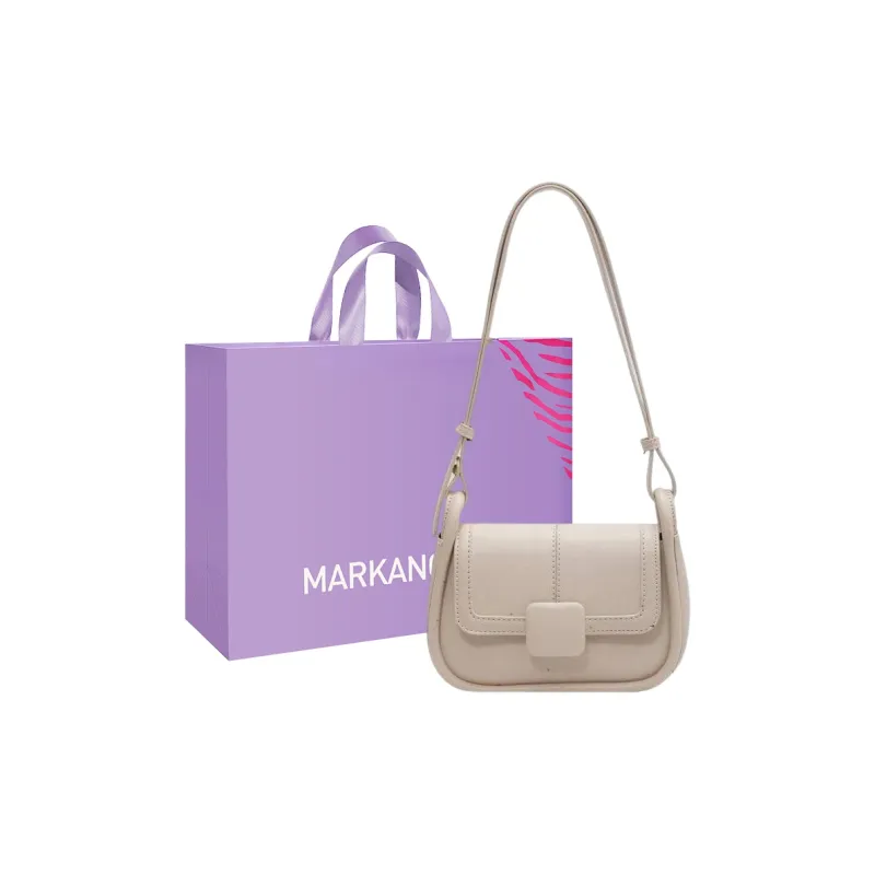 MARKANGARO PU Small Square Bag Portable Crossbody Bag Shoulder Bag Regular Women's Macaron Color Series-1