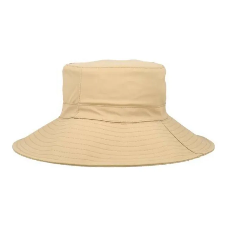 Rains Logo Patch Curved Wide Brim Bucket Hat-2