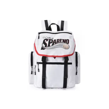 Spare No Pains. Polyester Student Backpack Travel Backpack Unisex White