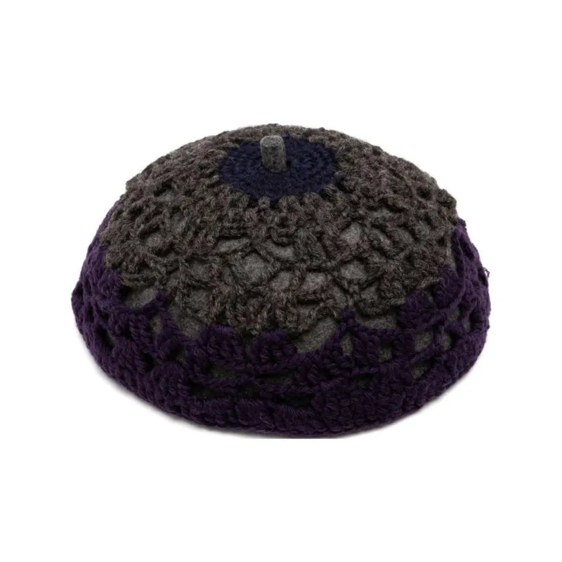 PRADA Wool Crochet Beret-0