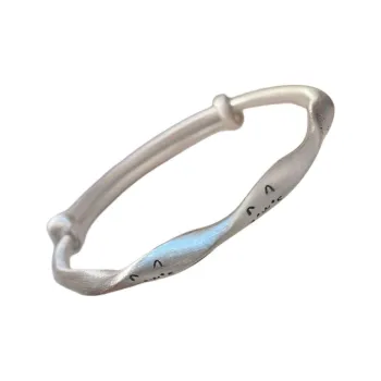 Stone Edge Poly 999 Fine Silver Bangles Unisex