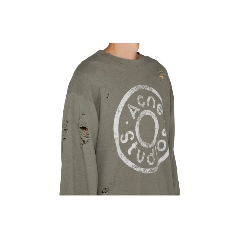 Acne Studios Distressed Logo Printed Sweatshirt-3