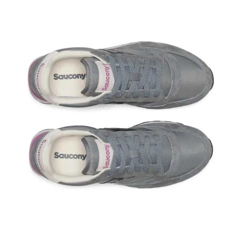 Saucony Jazz Triple Anti Slip Wear Resistant Low Top Running Shoes Women's Gray Black-3