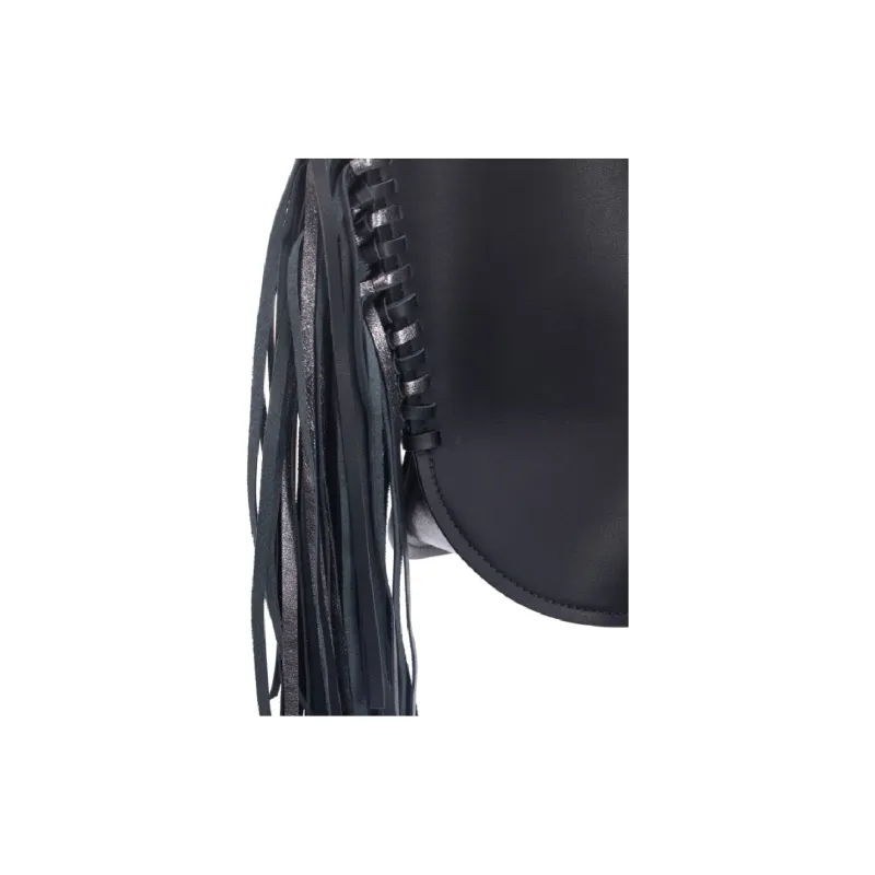 ZESH Cow Leather Fringe Commute Bucket Bag Handbag Medium Size Women's Multicolor-8