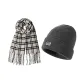 [Premium Two-Piece Set]Scarf+Gray Hood