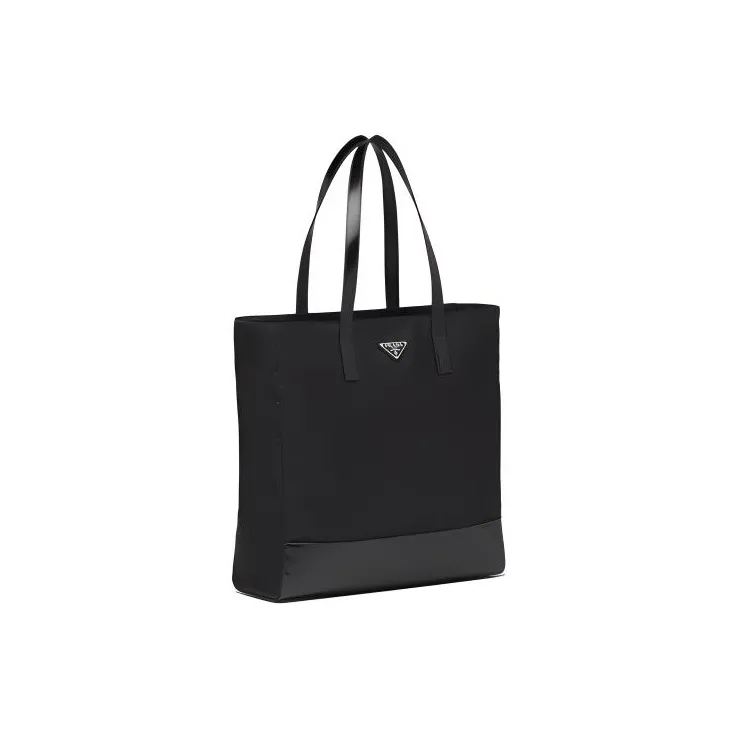 PRADA Re-Nylon Recycled Nylon Leather Tote Bag Shopping Bag Shoulder Bags Handbags Unisex Black-2