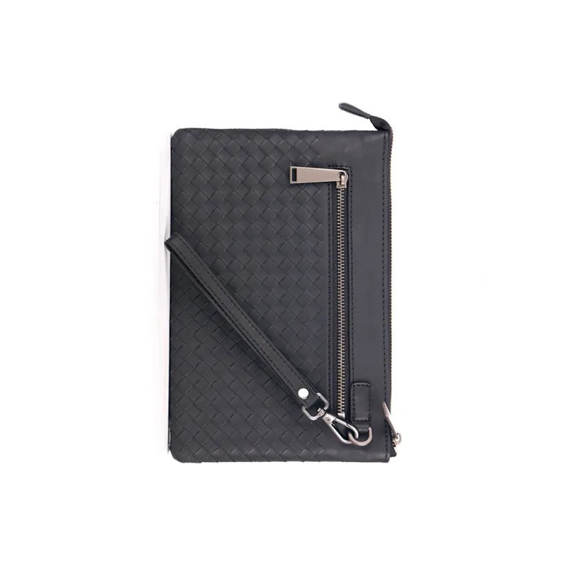 DOSRFINI Cow Leather Clutch Men's Black-4
