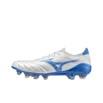 Mizuno Morelia Neo 4 Anti Slip Wear Resistant Soccer Shoes Unisex White Blue
