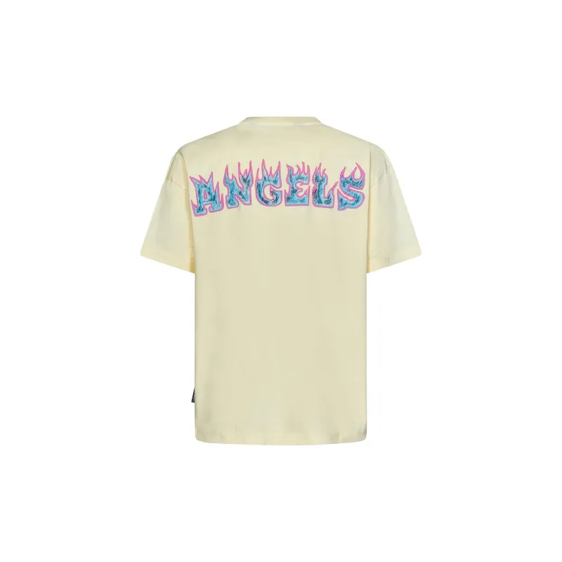 PALM ANGELS Logo Flames Vint Tee-1