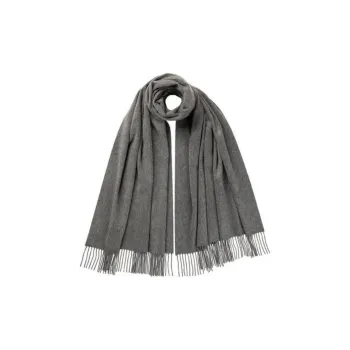JOHNSTONS OF ELGIN Cashmere Shawls Unisex Gray