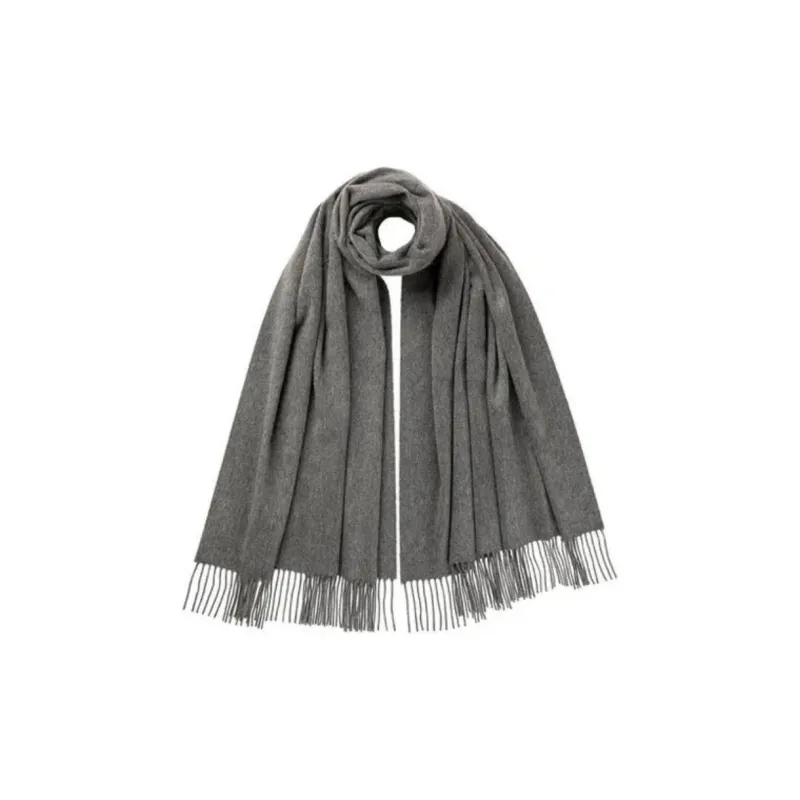 JOHNSTONS OF ELGIN Cashmere Shawls Unisex Gray-0