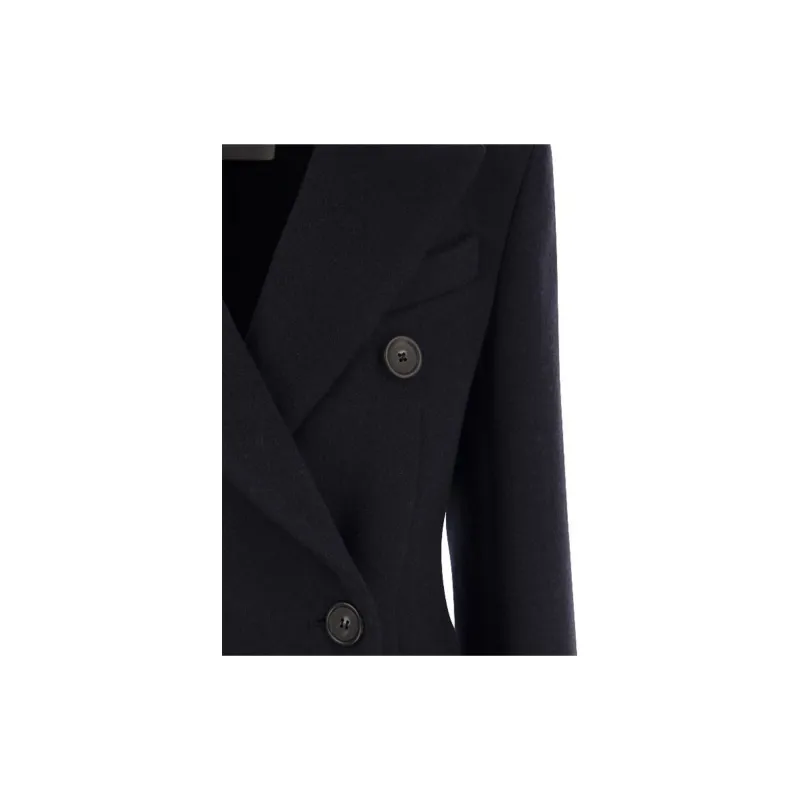 SportMax Double Breasted Long Sleeved Coat-9
