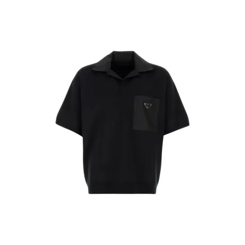 PRADA Polo Shirts Men Black