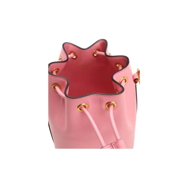 Valentino Vlogo Soft Sheepskin Bucket Bags One Shoulder Handbags Mini Women's Pink-3