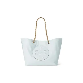 TORY BURCH Ella Recycled Nylon Tote Bag, Shopping Bag, Shoulder Bag, Handbag Women's Ice Blue