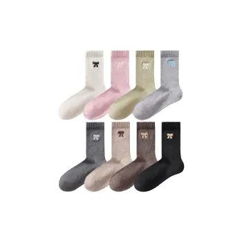 Temooues Mid Calf Socks Women's Combo Set