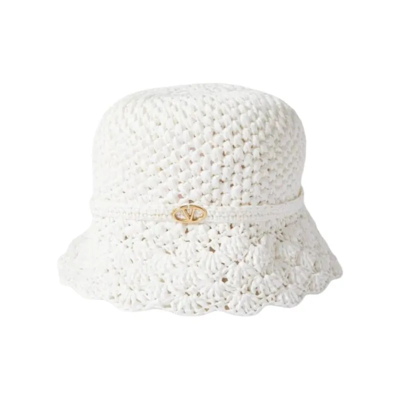 Valentino Viscose Bucket Hats Women's White-0