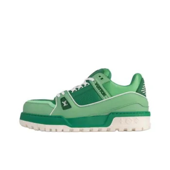 LOUIS VUITTON Trainer Maxi Low Top Skateboard Shoes Men's Green