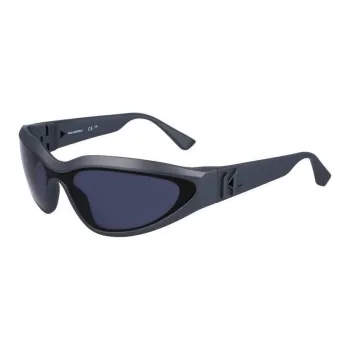 KARL LAGERFELD Injection Molded Irregular Shape Sunglasses Unisex Gray