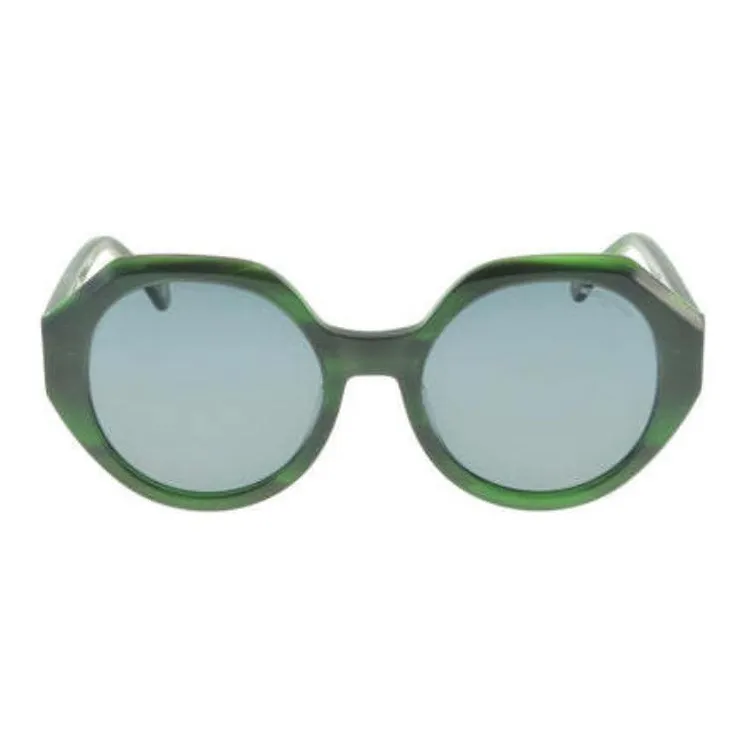 INES DE LA FRESSANGE Acetate Round Sunglasses Women's Green-1