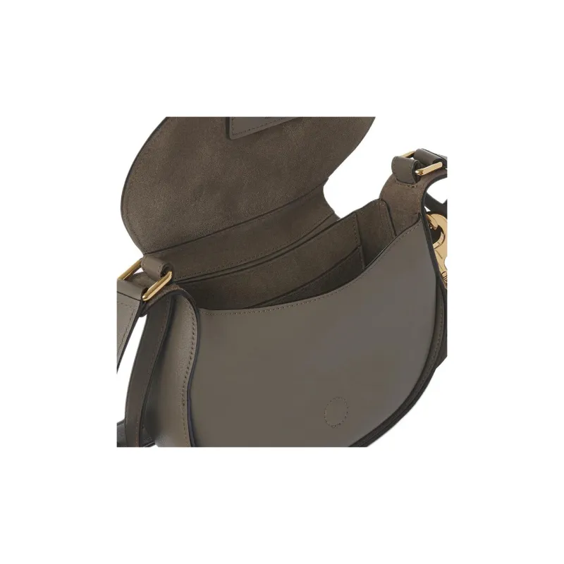 Chloe Smooth Calf Leather Shoulder Bag Crossbody Bag Small Size Women's Flannel Gray-5