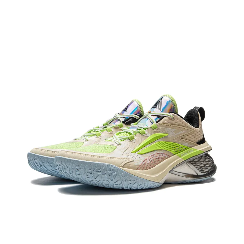 LiNing Air Raid 11 Cushioned Slip-Resistant Lightweight Low-Top Performance Basketball Shoes Men's Stone White Gray-2