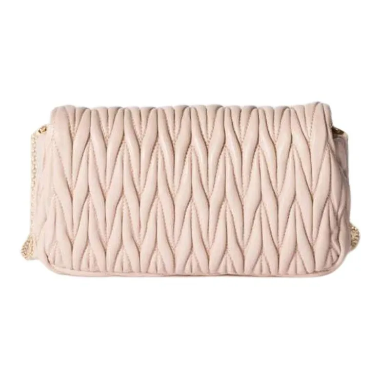 MIU MIU Matelassé Leather Crossbody Bag, Shoulder Bag Mini Women's Pink-2