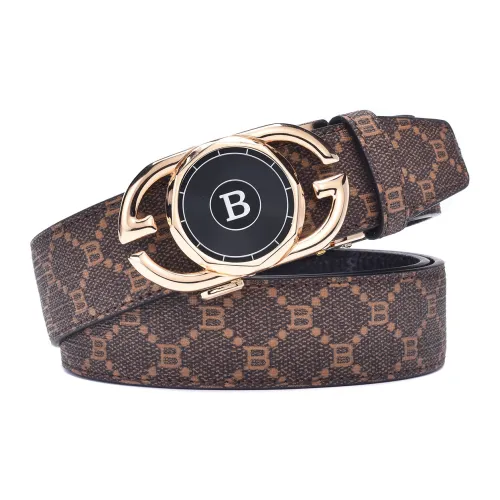 BISON DENIM Cow Leather Leather Belts Men's 3.5cm