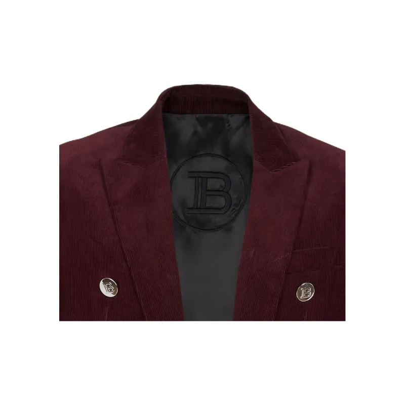 BALMAIN Double Breasted Corduroy Blazer-4