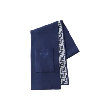 FENDI Logo Embroidered Reversible Scarf
