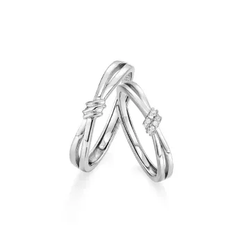 ONEKISS Zircon Couple Rings Women's