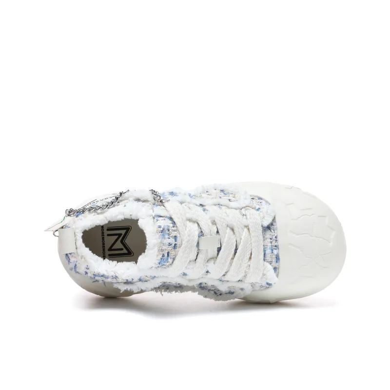 MOREMORENOISE Canvas Shoes Women's Low Top White-3