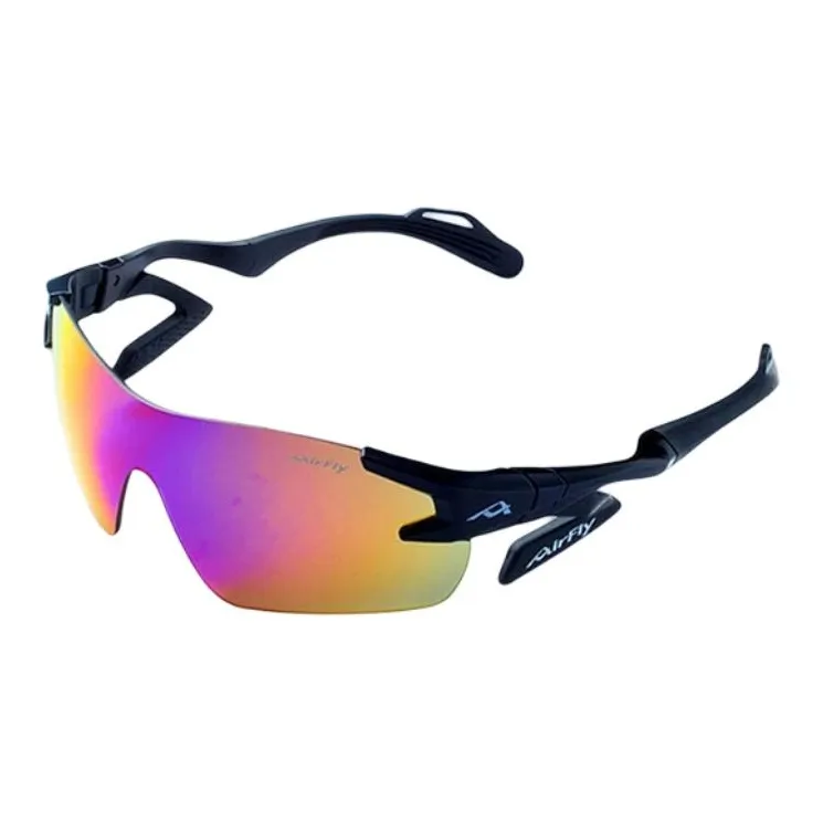 AIRFLY TR90 Stainless Steel Titanium Irregular Shape Sunglasses Unisex Black-0