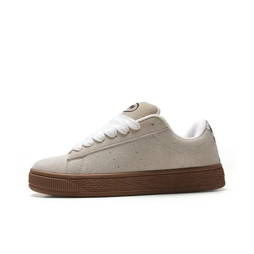 STUR YSN Wear-resistant And Lightweight Low-Top Skateboard Shoes Women's Rice Leopard Print