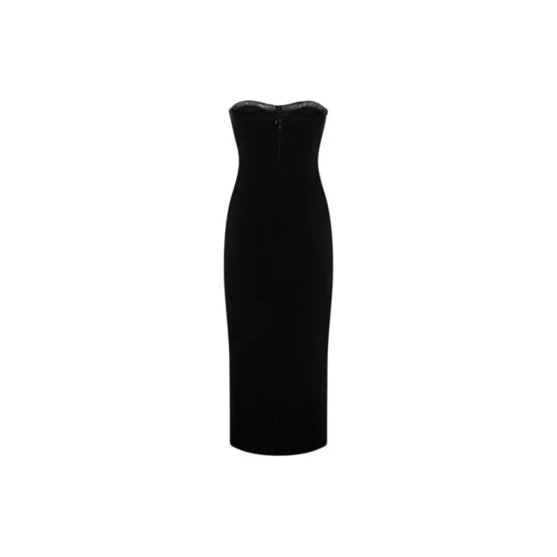 SportMax Strapless Velvet Dress-1