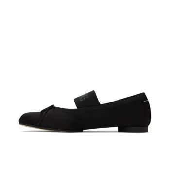 MM6 Maison Margiela Atomic Bow Detailed Satin Ballerina Shoes Women's