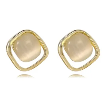 Muyan Alloy Geometric Square Stud Earrings Women's