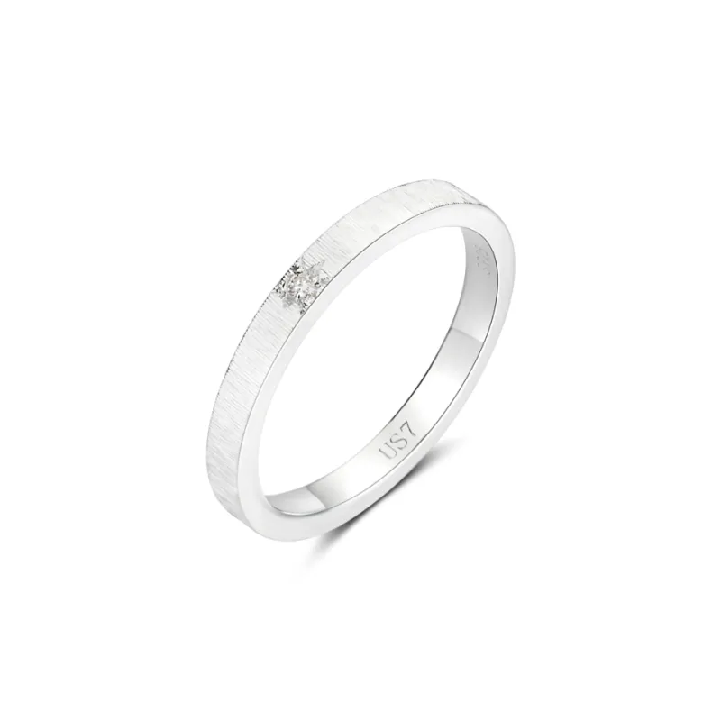 Empress 47 Concept 925 Sterling Silver Classic Satin Ring Unisex-24