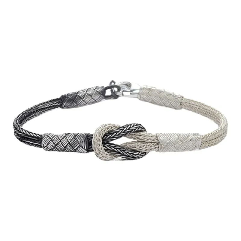LUCKYMOJO 990 Silver Pure Silver Bracelets Unisex-0