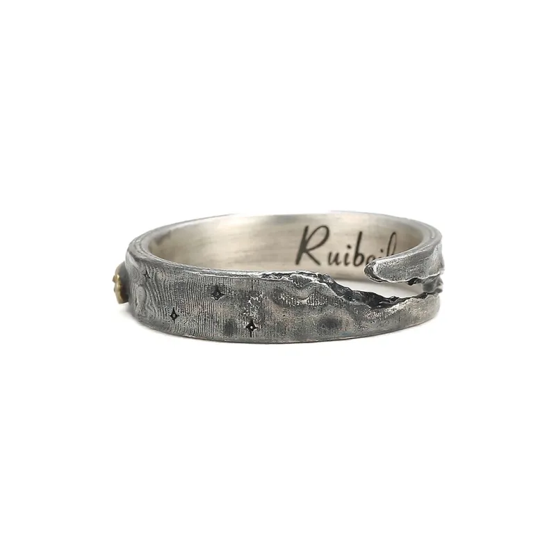 Ruibeila 925 Sterling Silver Rings Unisex-4