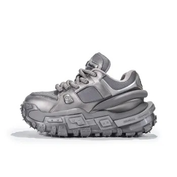 FERNANDA FRANKLIN Anti Slip Wear Resistant Low Top Chunky Sneakers Women's Gray