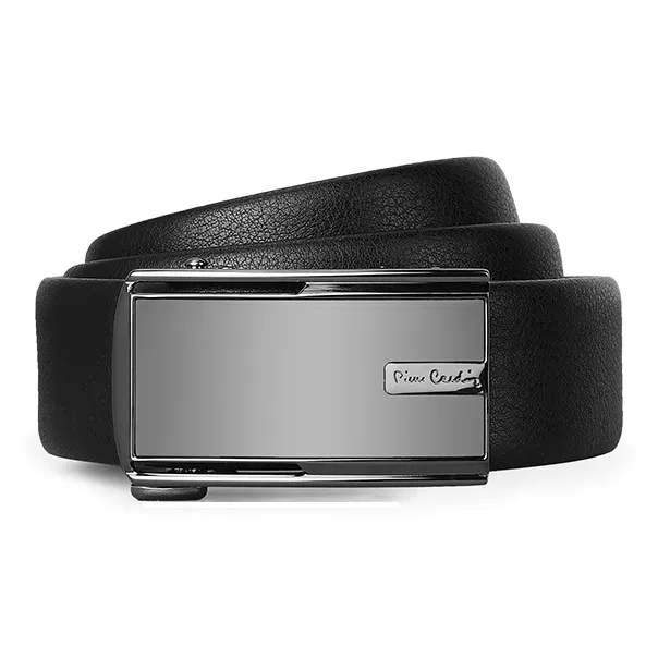 PIERRE CARDIN Top Grain Cow Leather Belts Men's Black Width 3.5cm-1