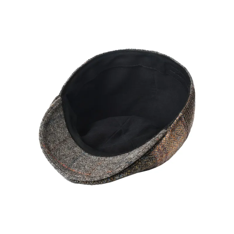 KENMONT Sheep Wool Berets Women's Black Gray Color-3