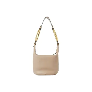 Chloe Grained Buffalo Leather One Shoulder Handbags Small Size Women's Wood Rose