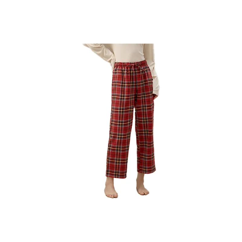 Top Melon Pajama Pants Women's Red Elegance-1
