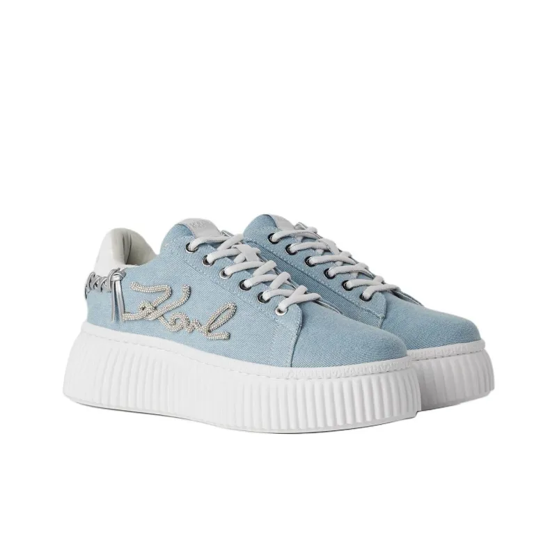 KARL LAGERFELD Skateboard Shoes Women's Light Blue-2