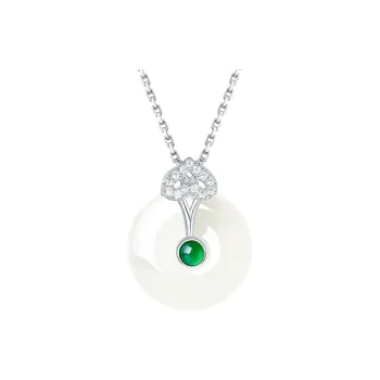 CHOW TAI SENG Chalcedony Ruyi Necklace Collarbone Chain Happy Birthday Luck Women's