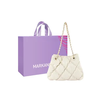 MARKANGARO PU Tote Portable Crossbody Bag Shoulder Bag Regular Women's Black/White
