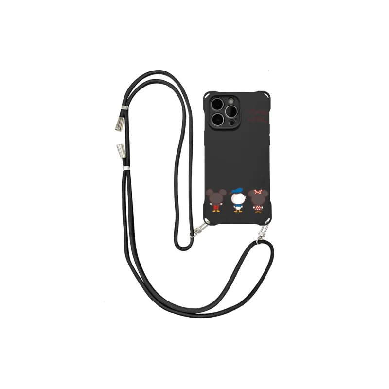 Disney Silicone Material Square Lanyard Backpack Style Phone Cases Compatible With Apple 16 Pro Max/Pro/Plus/15/14/13-8